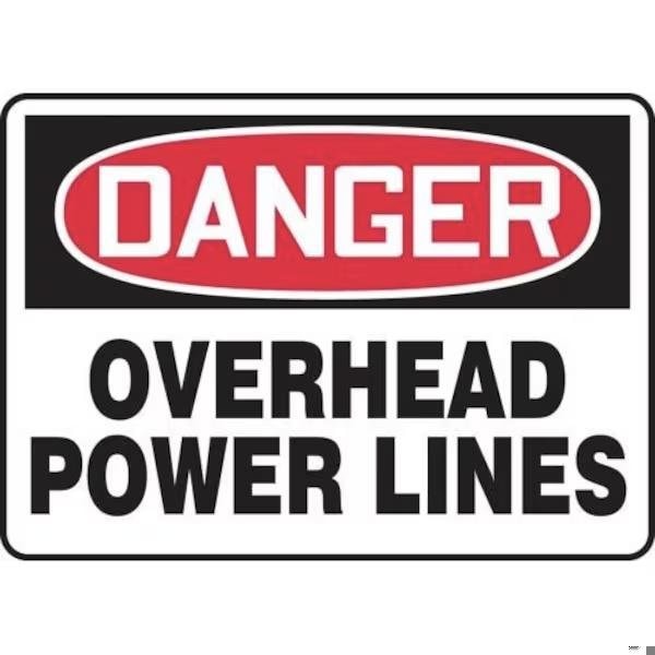 Accuform OSHA DANGER SAFETY SIGN OVERHEAD FRMELC146VA FRMELC146VA - main